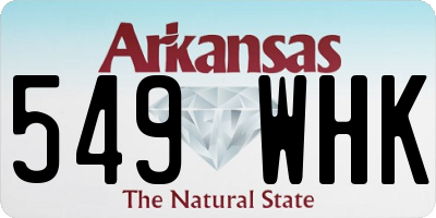 AR license plate 549WHK