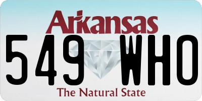 AR license plate 549WHO
