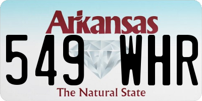 AR license plate 549WHR