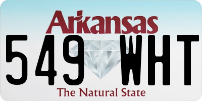 AR license plate 549WHT
