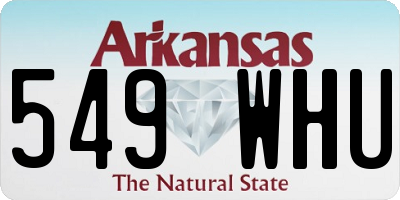 AR license plate 549WHU