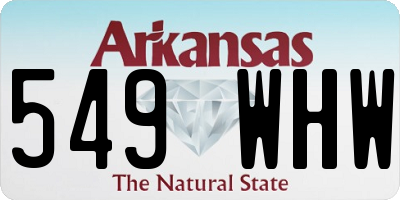 AR license plate 549WHW