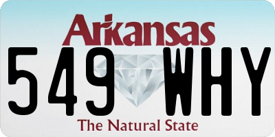 AR license plate 549WHY