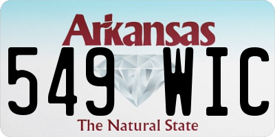 AR license plate 549WIC
