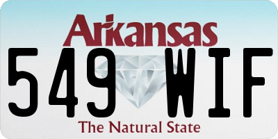 AR license plate 549WIF
