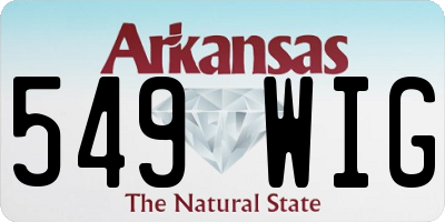 AR license plate 549WIG