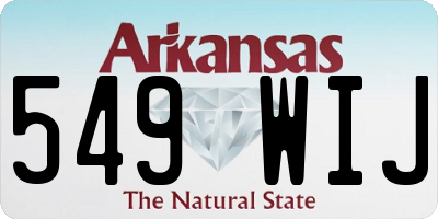 AR license plate 549WIJ
