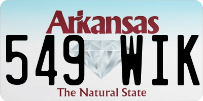AR license plate 549WIK