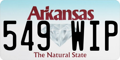 AR license plate 549WIP