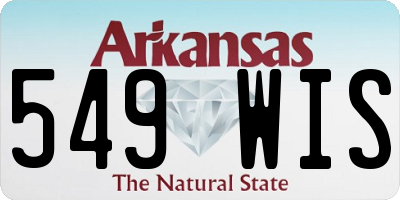 AR license plate 549WIS