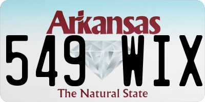 AR license plate 549WIX
