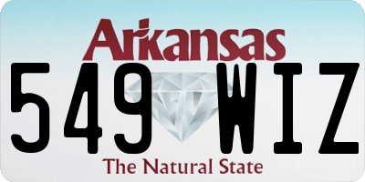 AR license plate 549WIZ