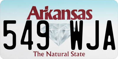 AR license plate 549WJA