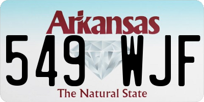AR license plate 549WJF