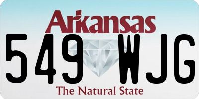 AR license plate 549WJG