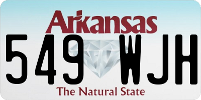 AR license plate 549WJH