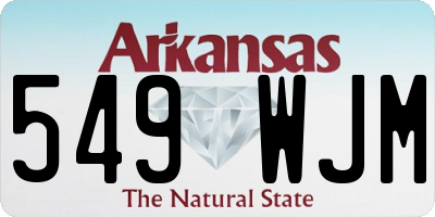 AR license plate 549WJM