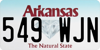 AR license plate 549WJN
