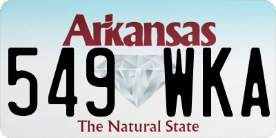 AR license plate 549WKA