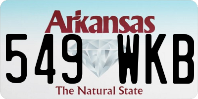 AR license plate 549WKB