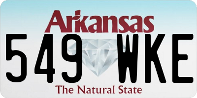 AR license plate 549WKE