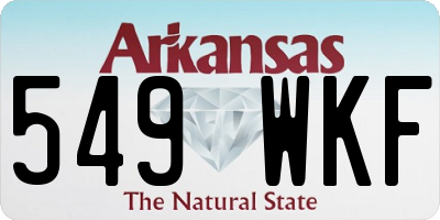 AR license plate 549WKF