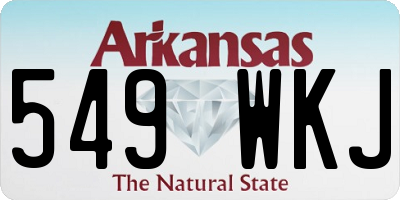 AR license plate 549WKJ