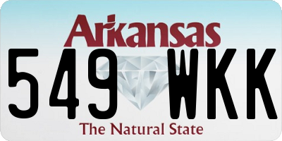 AR license plate 549WKK