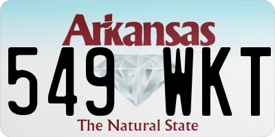 AR license plate 549WKT