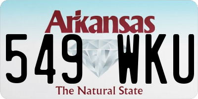 AR license plate 549WKU