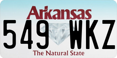 AR license plate 549WKZ