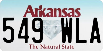 AR license plate 549WLA