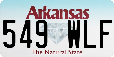 AR license plate 549WLF