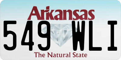 AR license plate 549WLI