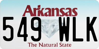 AR license plate 549WLK