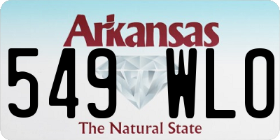 AR license plate 549WLO