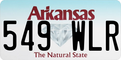 AR license plate 549WLR