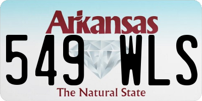 AR license plate 549WLS