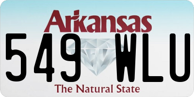 AR license plate 549WLU