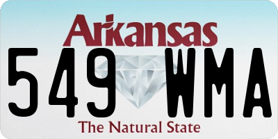 AR license plate 549WMA