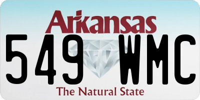 AR license plate 549WMC