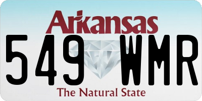 AR license plate 549WMR
