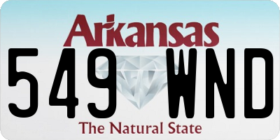 AR license plate 549WND