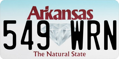 AR license plate 549WRN
