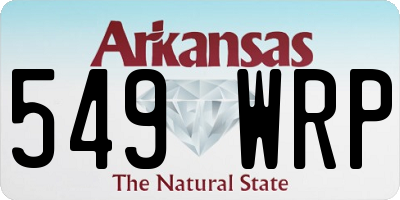 AR license plate 549WRP