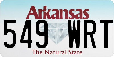 AR license plate 549WRT