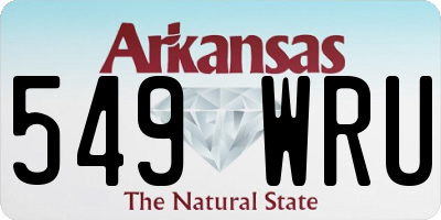 AR license plate 549WRU
