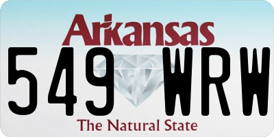AR license plate 549WRW