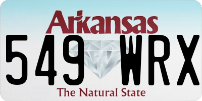 AR license plate 549WRX