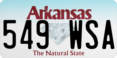 AR license plate 549WSA